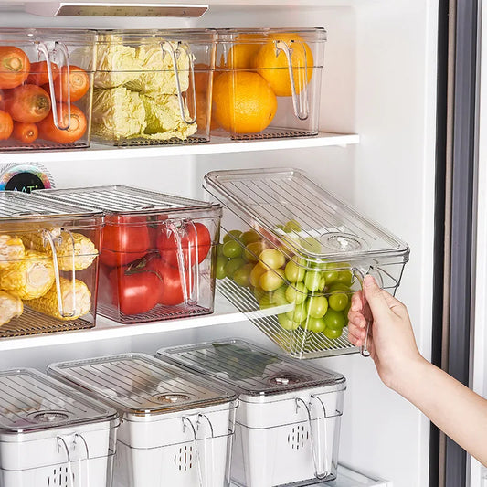 Inttox-Boîte à Légumes avec Panier de Vidange pour Réfrigérateur