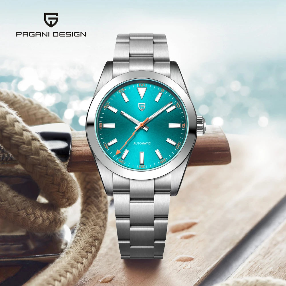 ⌚ PAGANI DESIGN – Montre Automatique de Luxe pour Homme 💚 Cercle Vert Élégant | Mécanique Haute Précision | Verre Saphir 💎 | Idée Cadeau 🎁 – Nouvelle Collection
