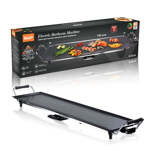 Inttox-Barbecue Électrique RAF – Portable, Antiadhésif, Sans Fumée