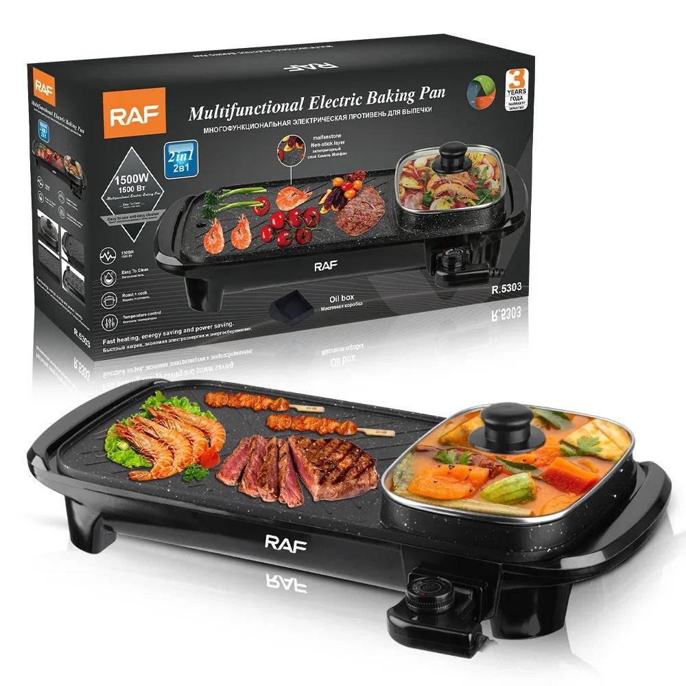 Inttox-Barbecue Électrique Antiadhésif 1500W - Inttox