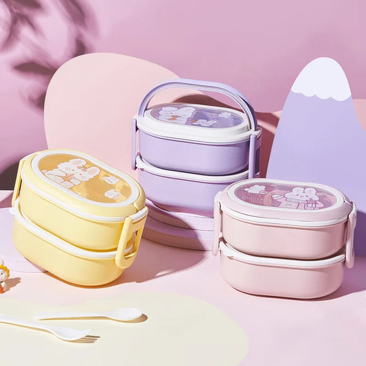 Inttox-🍱 Boîte à Lunch Bento Étanche – 2 Couches