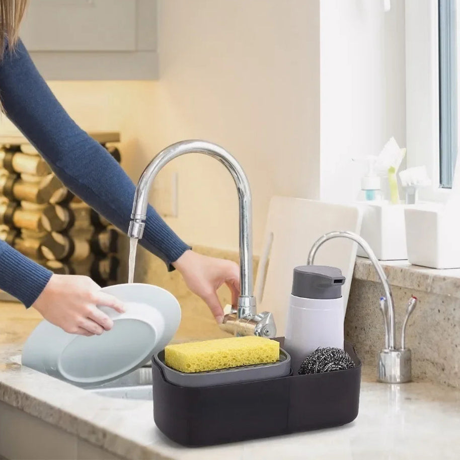 Inttox-🧴 Distributeur de Savon de Cuisine Multifonction 🧽💧