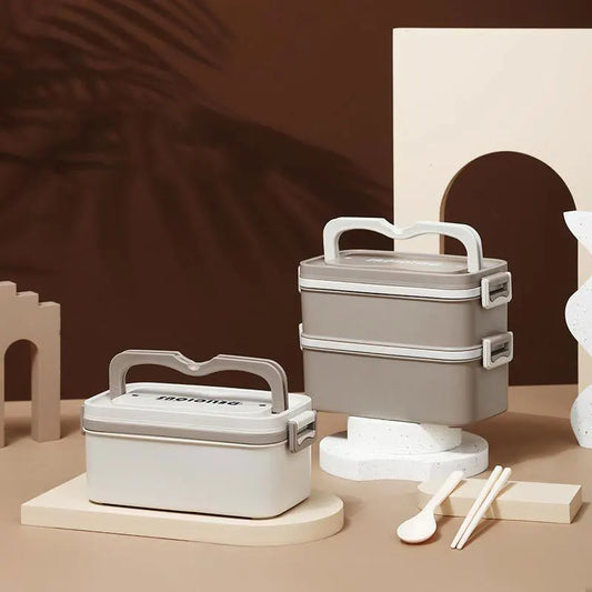 Inttox-🍱 Boîte à lunch Bento japonaise en acier inoxydable