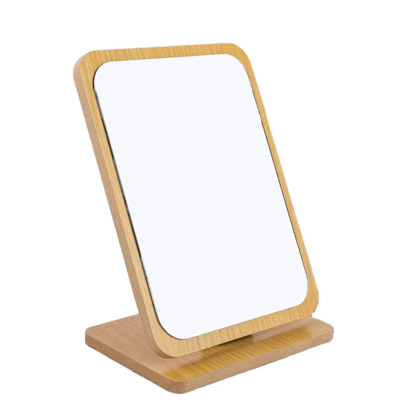 Inttox-Miroir de Maquillage Bois Naturel  ✨