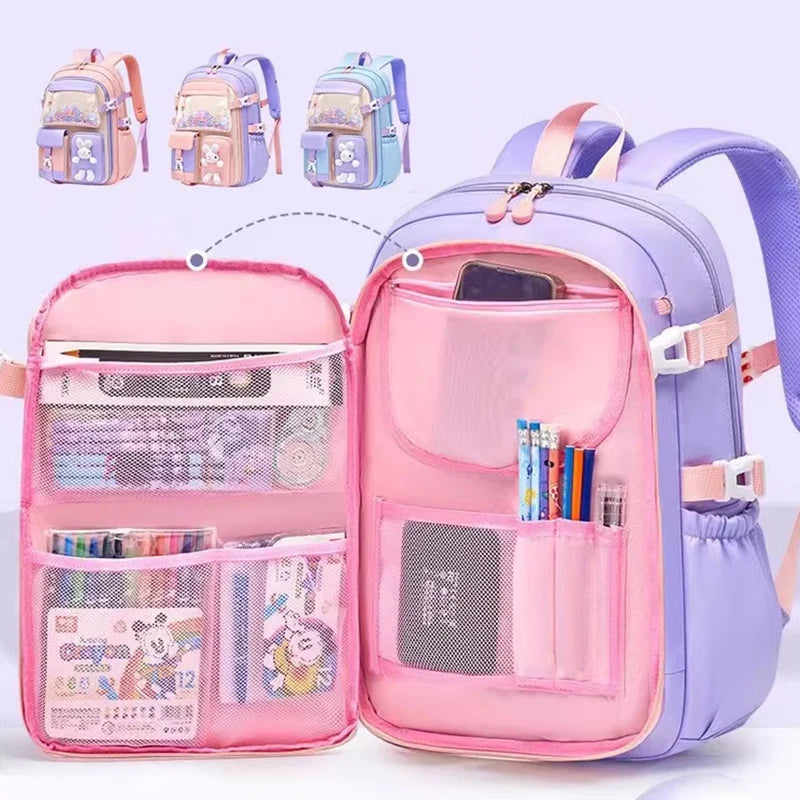 Inttox-🎒 Sac à Dos Scolaire Primaire Fille – Best-seller Léger & Tendance