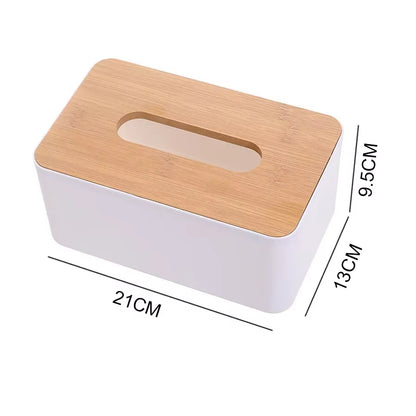 Inttox-2 pièce Boîte à Mouchoirs Moderne avec Couvercle en Bois 🌿🪵
