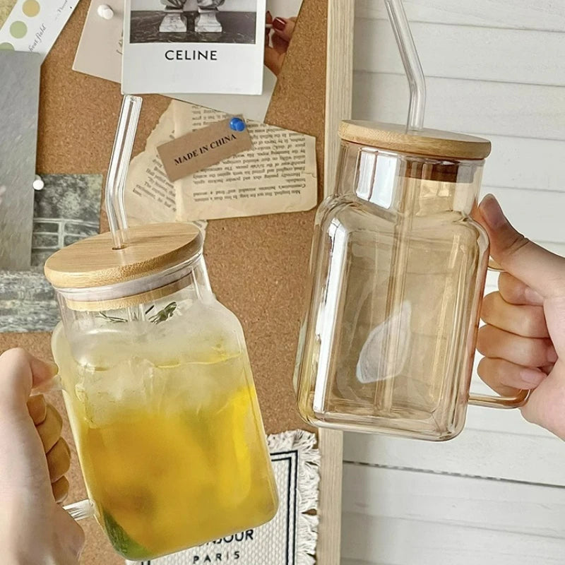 Inttox-Tasse à Café Créative avec Paille et Couvercle  🥤🌟