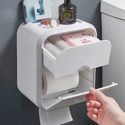 Inttox-Boîte de Rangement de Papier Toilette Étanche sans Poinçon - Inttox