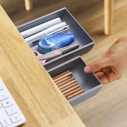Inttox-Support de table auto-adhésif, rangement sous tiroir, porte-crayon ✏️