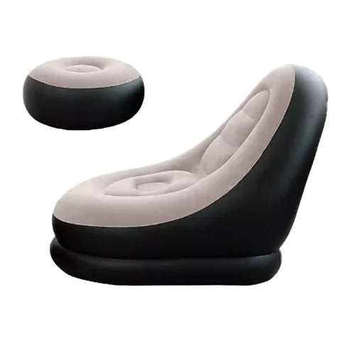 Inttox-Ensemble de canapé gonflable floqué, chaise longue, meubles de canapé à air