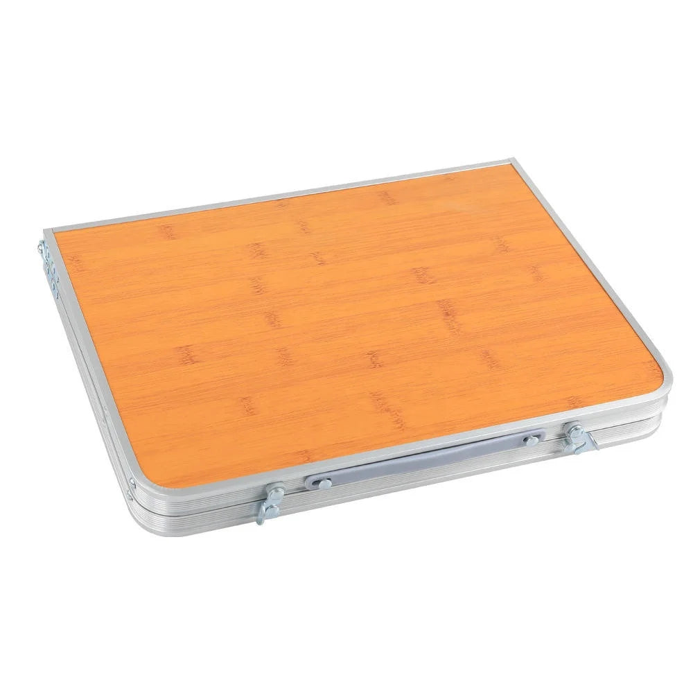 Inttox-🏕️ Table de Camping Pliable en Bambou