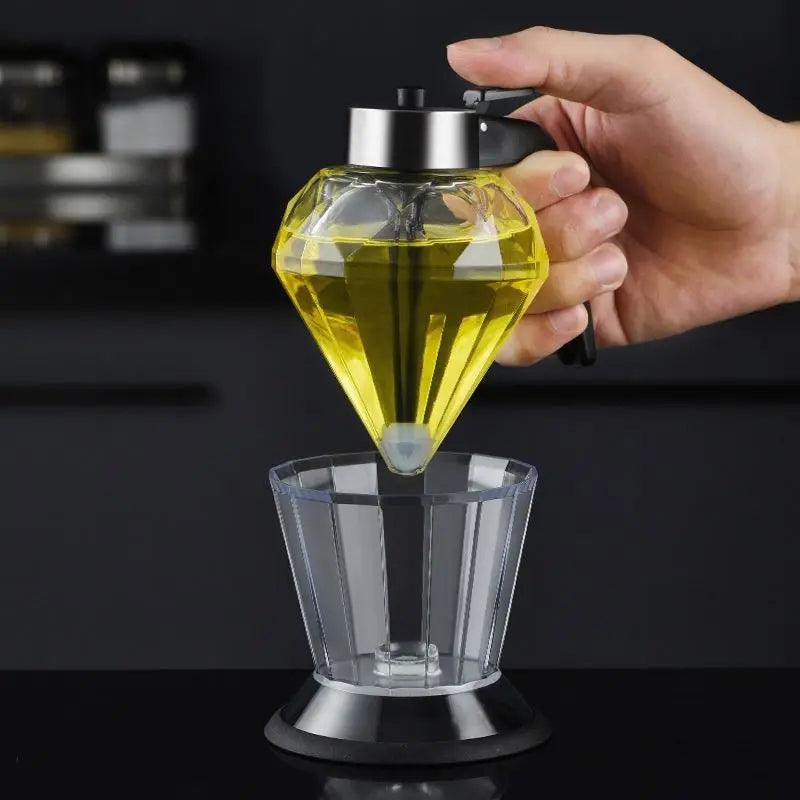 Inttox-Distributeur de miel en verre transparent de luxe avec support