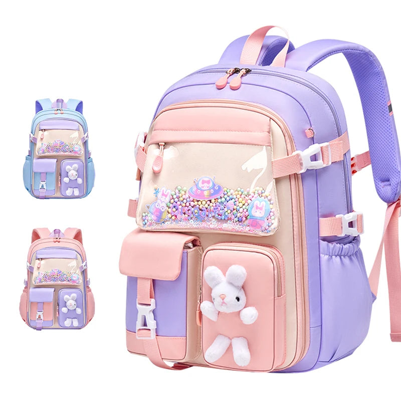 Inttox-🎒 Sac à Dos Scolaire Primaire Fille – Best-seller Léger & Tendance
