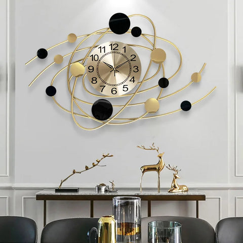 Inttox-Grande Horloge Murale en Métal de 73x44cm - Inttox