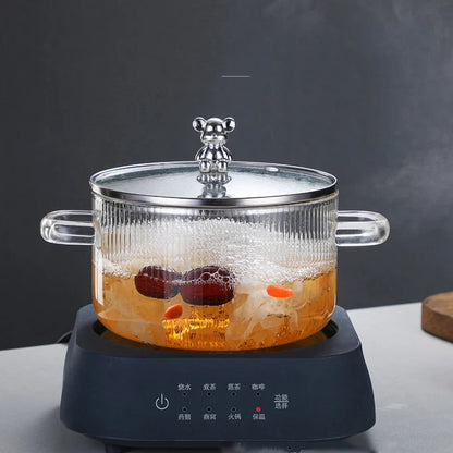 Inttox-🍲 Casserole en Verre 1,6 L avec Couvercle  🏡