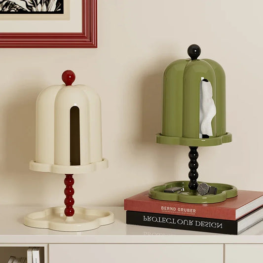 Inttox-Boîte à Mouchoirs Rétro Française 🇫🇷 | Design Café Chic ☕ | Organisateur Papier de Luxe ✨