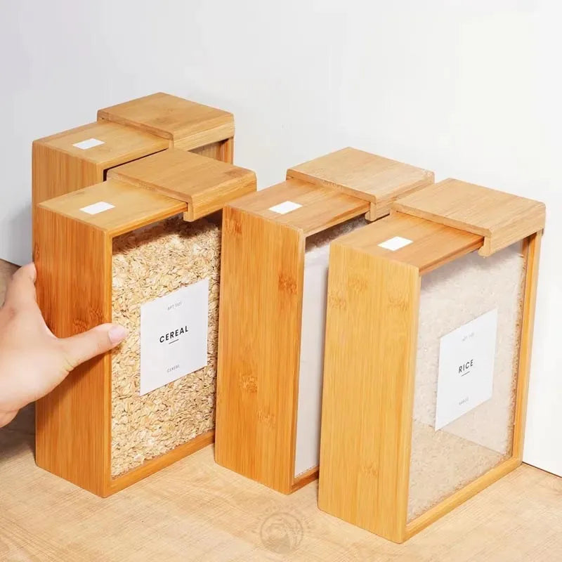 Inttox-🍚✨ Distributeur de Nourriture en Bambou