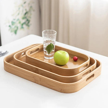 Inttox-Plateau de Service Rectangulaire en Bois Polyvalent - Inttox