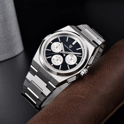 ⌚ PAGANI DESIGN 💼 Montre Homme Quartz Chronographe 🔥 Style Business – Montre de Luxe Haut de Gamme pour Hommes Élégants