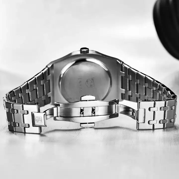 ⌚ BENYAR – Nouvelle Montre de Sport pour Hommes 🔵 | Design Unique | Bracelet Acier Inoxydable | Mouvement Quartz Précis | Élégance Moderne