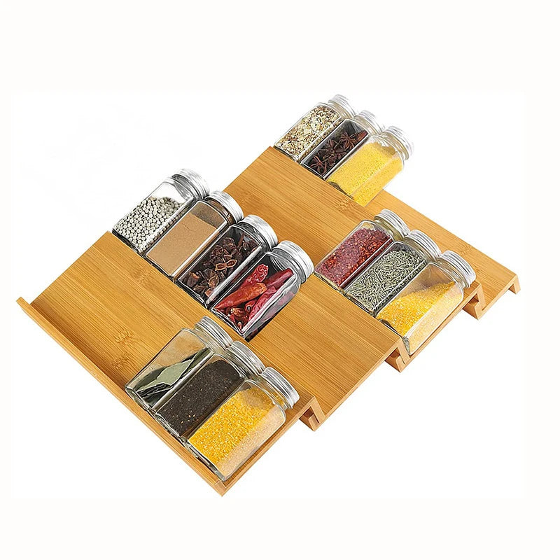 Inttox-🌿✨ Armoire de Cuisine à Épices en Bambou 4 piece