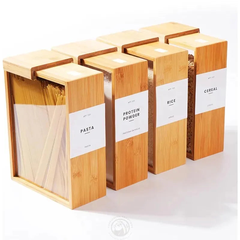 Inttox-🍚✨ Distributeur de Nourriture en Bambou