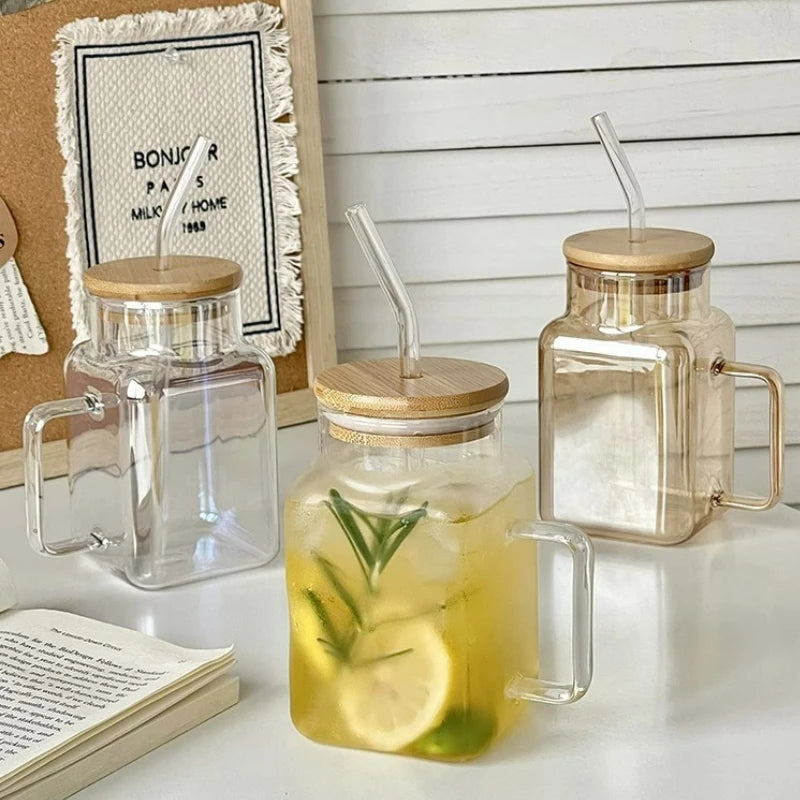 Inttox-Tasse à Café Créative avec Paille et Couvercle  🥤🌟