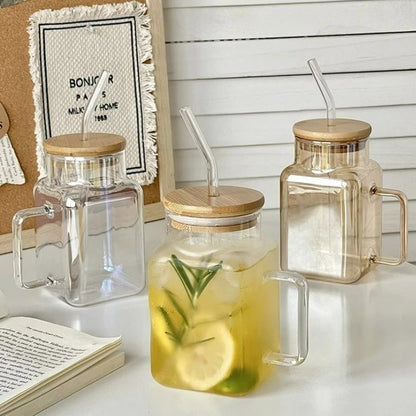 Inttox-Tasse à Café Créative avec Paille et Couvercle  🥤🌟