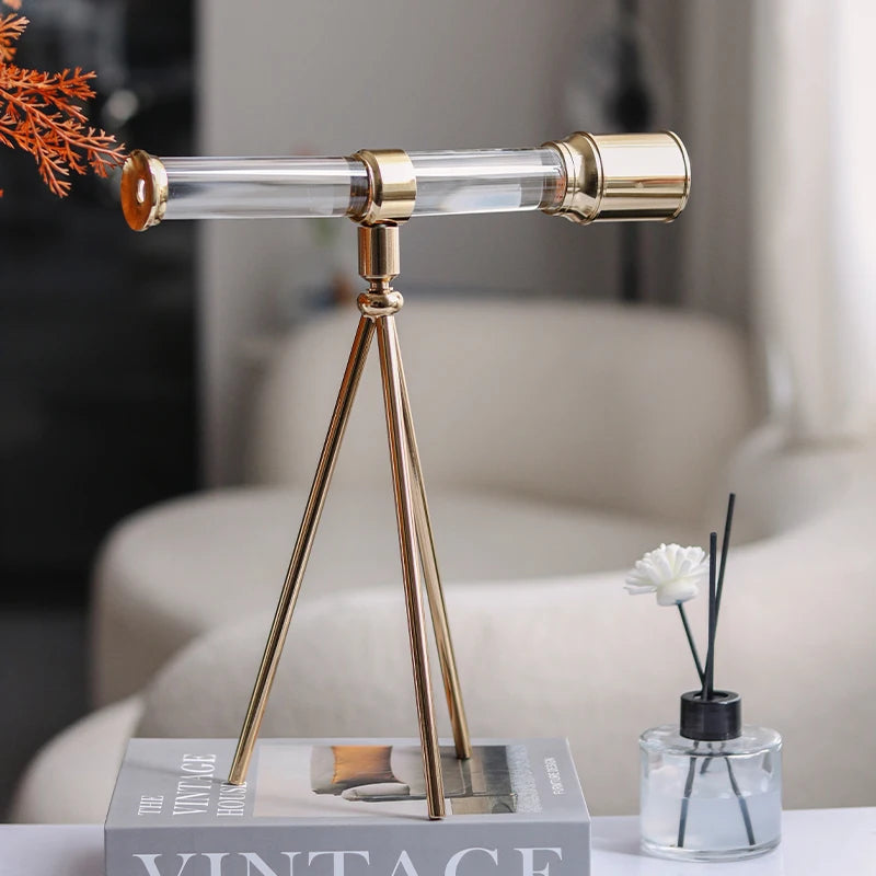 Inttox-Ornement Télescope en Cristal Style Nordique Européen ✨🔭