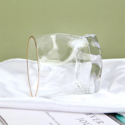 Inttox-Ensemble de 6 tasses en verre torsadé transparentes et irrégulières