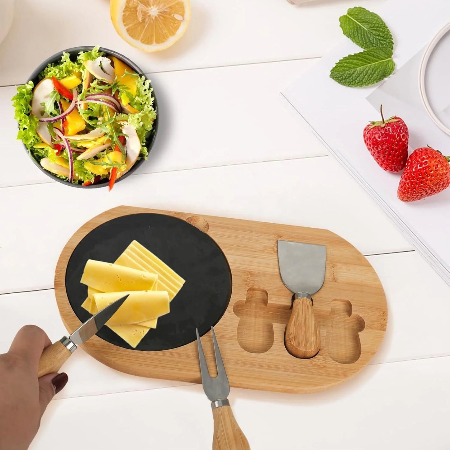 Inttox-Ensemble Planche à Fromage Luxe 🖤