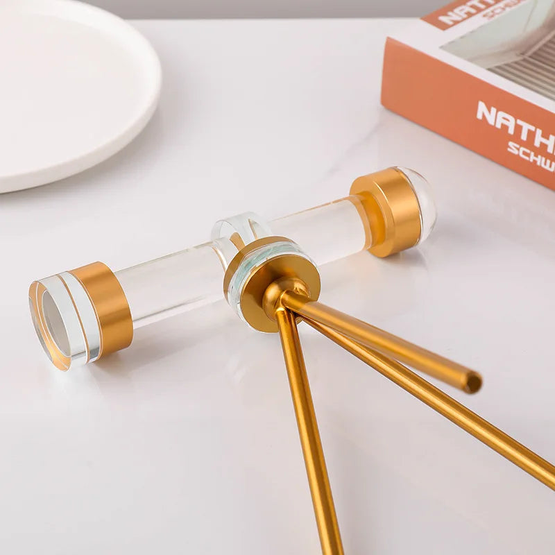 Inttox-Jumelles en Cristal – Ornement de Décoration Astronomique Élégant pour Salon, Chambre ou Bureau
