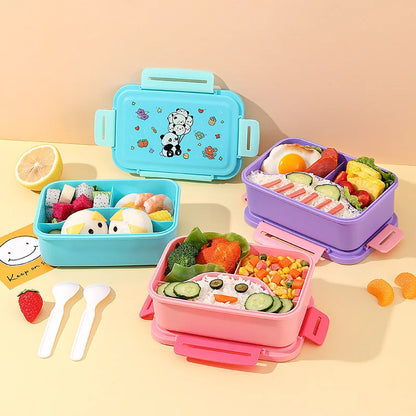 Inttox-🍱 Ensemble Boîte à Lunch & Bouteille d’Eau Enfant 🧃🐻