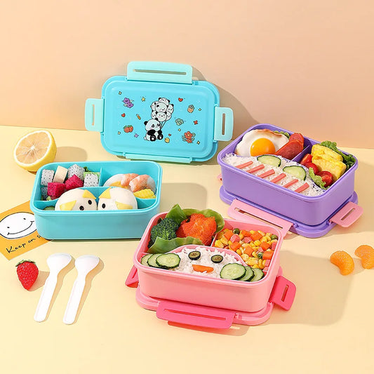 Inttox-🍱 Ensemble Boîte à Lunch & Bouteille d’Eau Enfant 🧃🐻