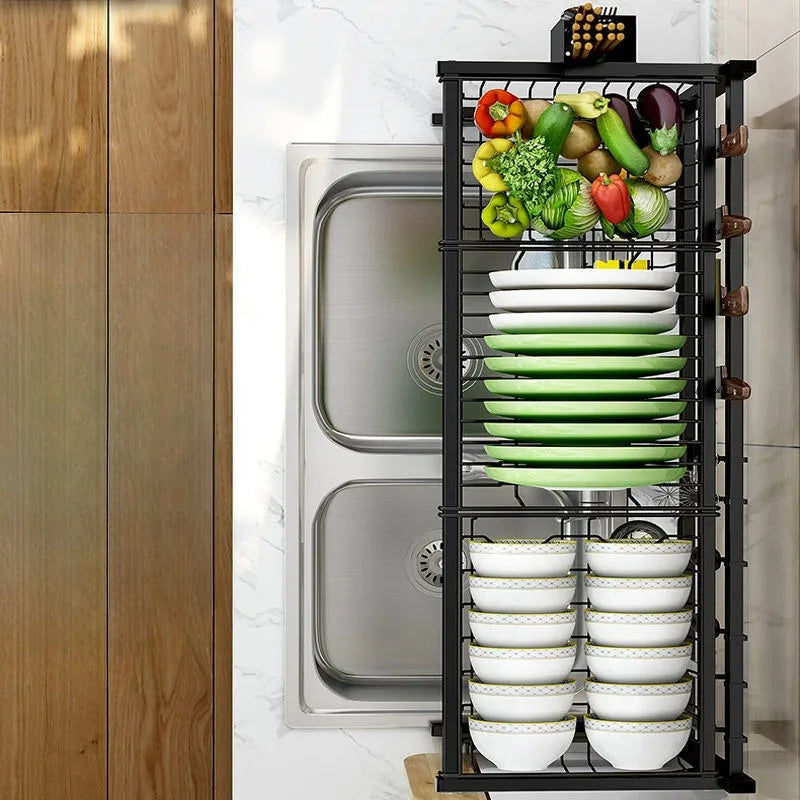 Inttox-Grand Organisateur Extensible en Acier Inoxydable 2 étage