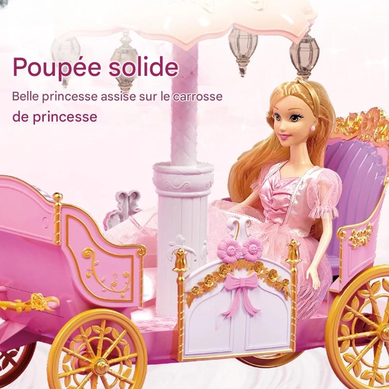 Inttox- 🌟 Poupée Princesse avec Chariot à Cheval 🎠