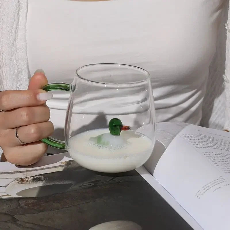 Inttox-🥤3  Verre Animal Mignon en Borosilicate – Cadeau Original et Tendance ! 🎁✨