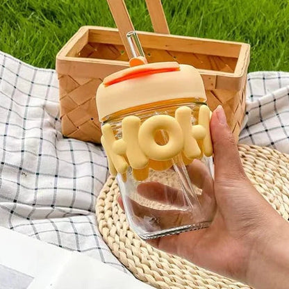 Inttox-💎 Tasse en Verre avec Chaîne de Perles – 4 piece  💎