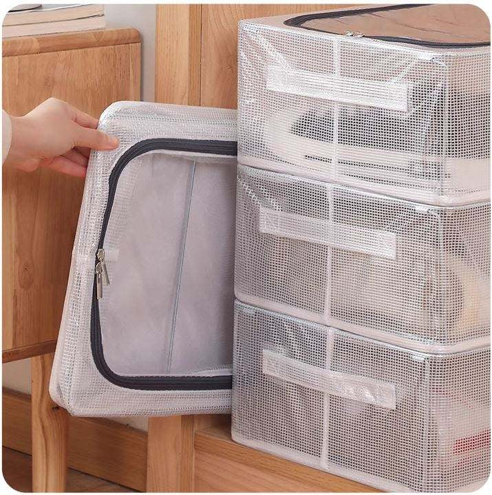 Inttox-Boîte de rangement transparente avec ouvertures double face, idéale pour chaussures et accessoires 👟