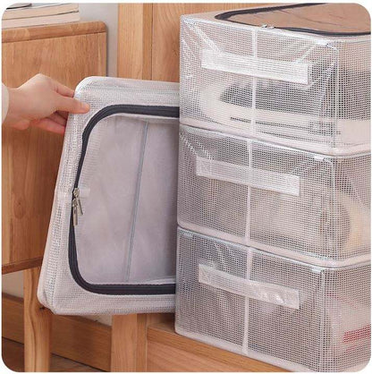Inttox-Boîte de rangement transparente avec ouvertures double face, idéale pour chaussures et accessoires 👟