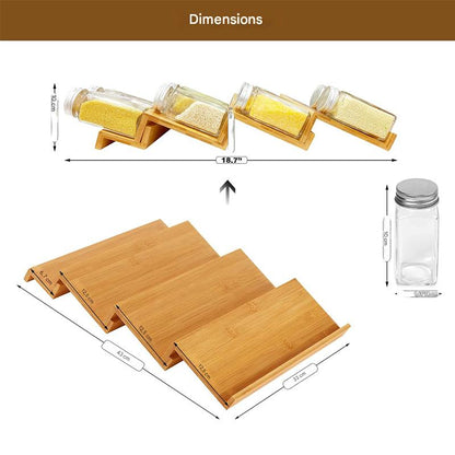 Inttox-🌿✨ Armoire de Cuisine à Épices en Bambou 4 piece