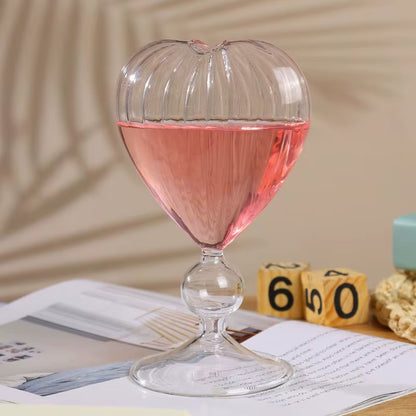 Inttox-💖 Tasse Créative en Forme de Cœur avec Paille – Verre à Cocktail Haut pour Boissons, Jus & Mélanges🍹