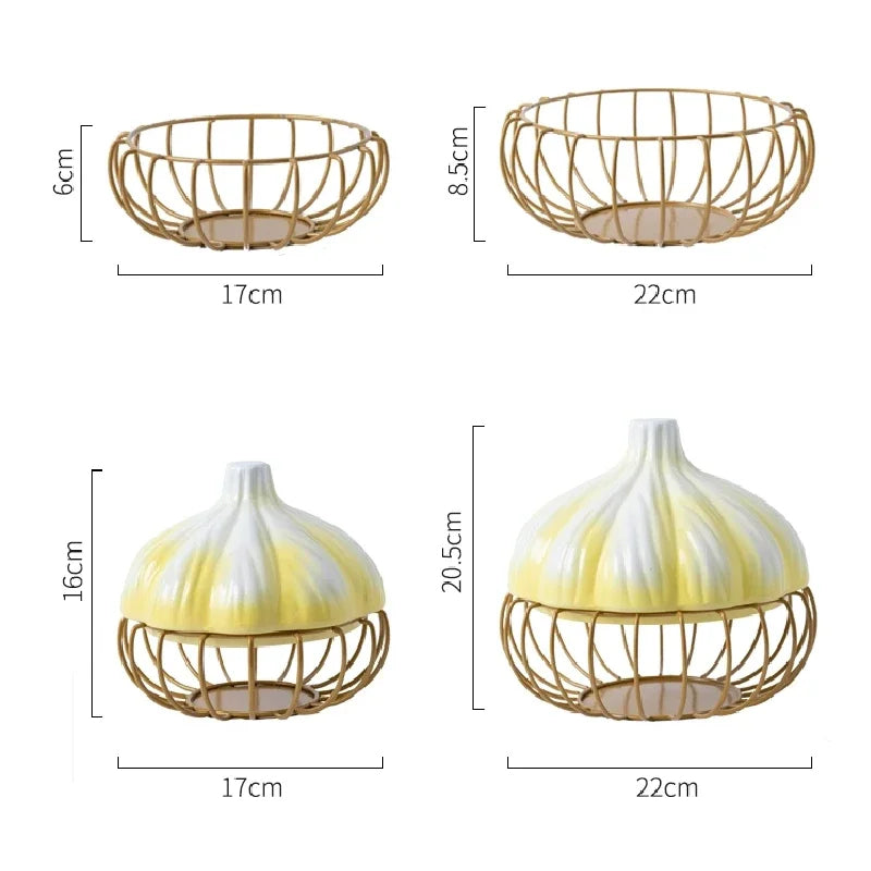 Inttox-Panier de rangement en fer avec couvercle – Décoration pratique et élégante pour la maison