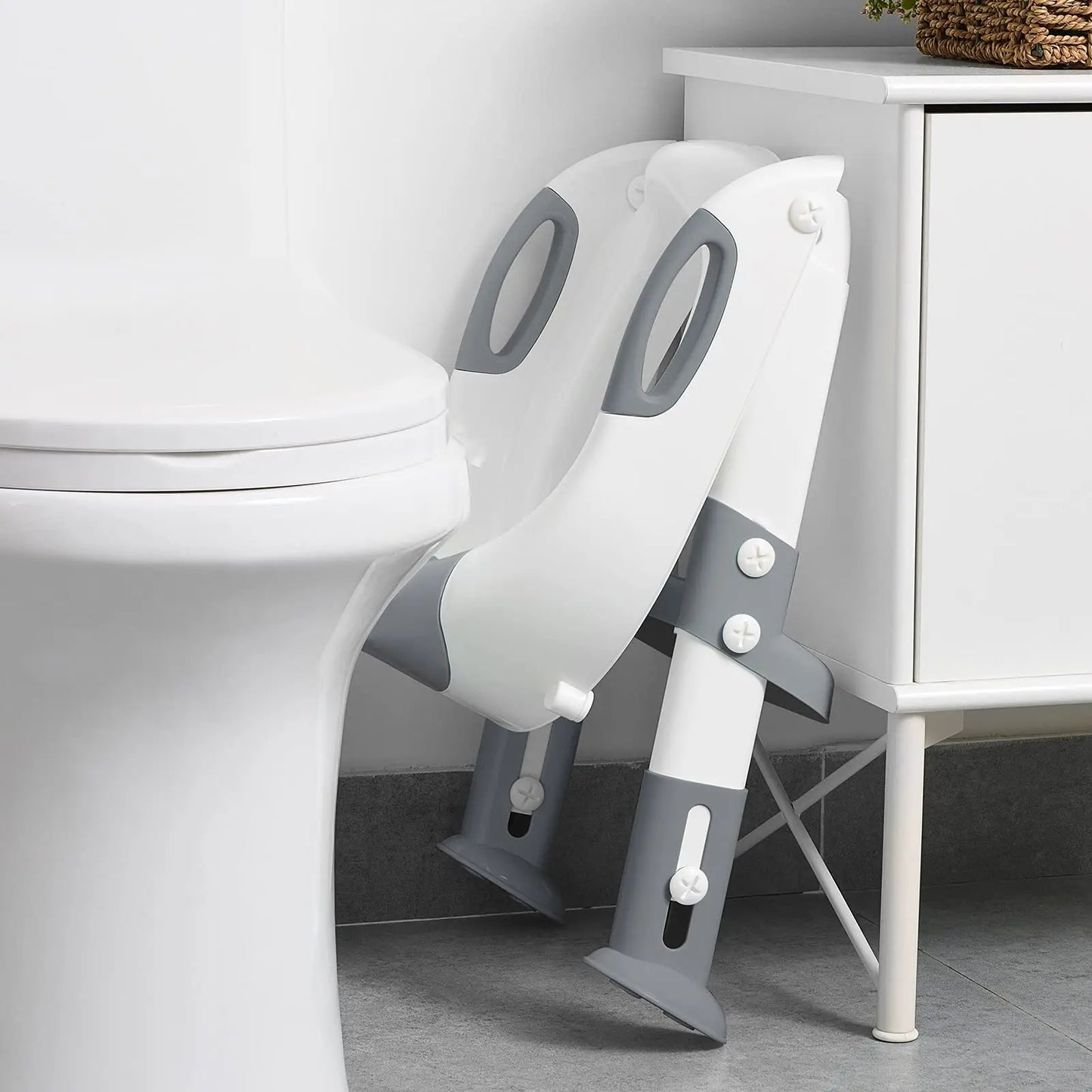 Inttox-Siège de Toilettes avec Escabeau et Échelle pour Tout-Petits