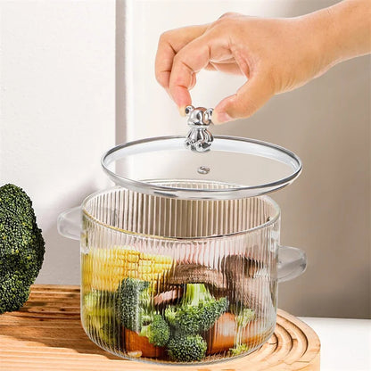 Inttox-🍲 Casserole en Verre 1,6 L avec Couvercle  🏡