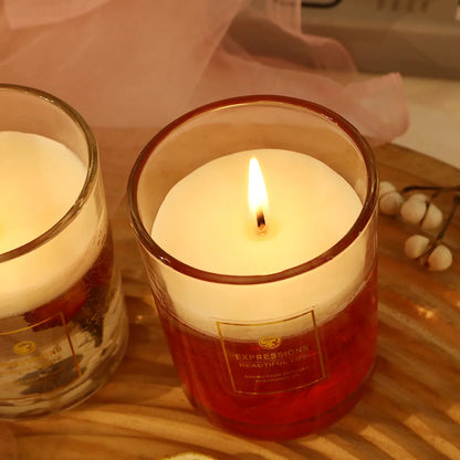 Inttox-🕯️🌸 Bougie Parfumée en Gelée avec Fleurs Séchées – Cadeau Élégant et Relaxant 🎁✨