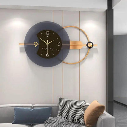 Inttox-Horloge murale de luxe en métal 3D surdimensionnée – Design moderne et personnalisé pour salon