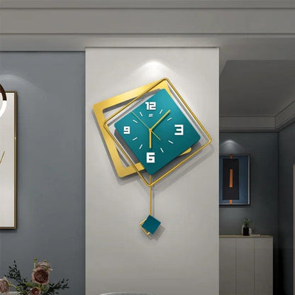 Inttox-Horloge Murale à Balançoire en Diamant pour la Décoration de la Maison - Inttox