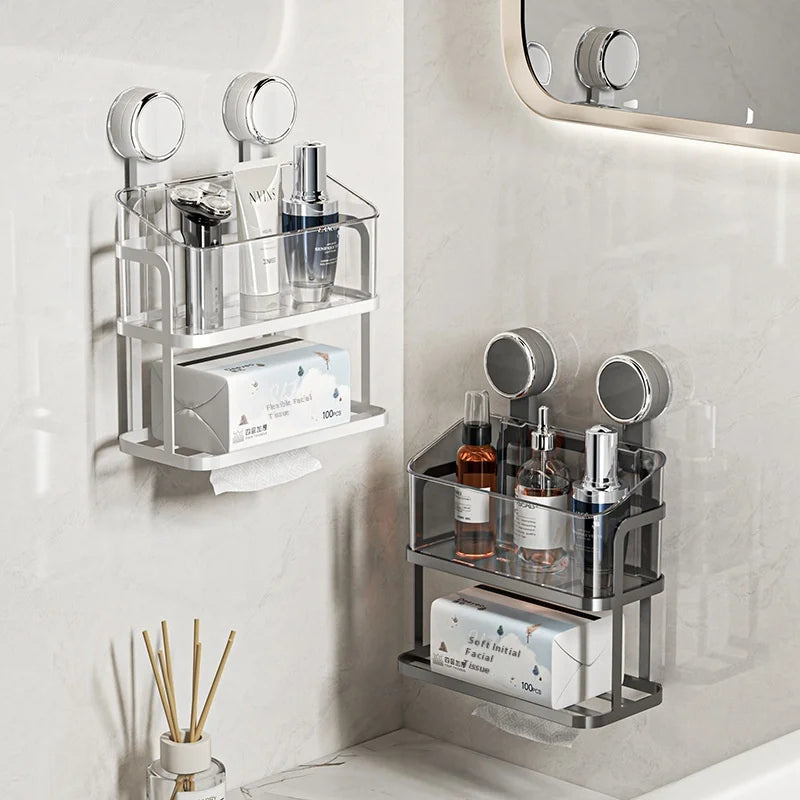 Inttox-Support Mural Sans Poinçon Multi-Usages 🛠️ | Porte-Papier & Rangement Fer Art 🧼✨
