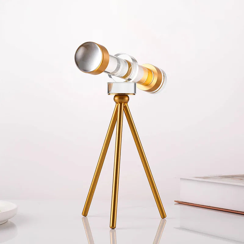 Inttox-Jumelles en Cristal – Ornement de Décoration Astronomique Élégant pour Salon, Chambre ou Bureau